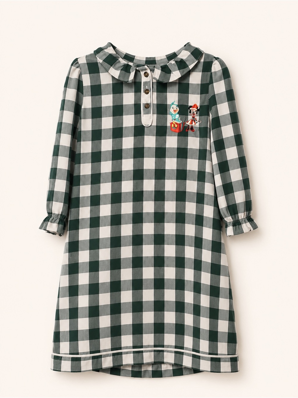 Disney Store Minnie & Daisy Christmas Plaid Nightgown Girls 9/10